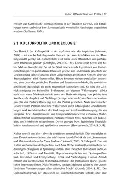 Image of the Page - 37 - in Cultural Governance in Österreich - Eine interpretative Policy-Analyse zu kulturpolitischen Entscheidungsprozessen in Linz und Graz