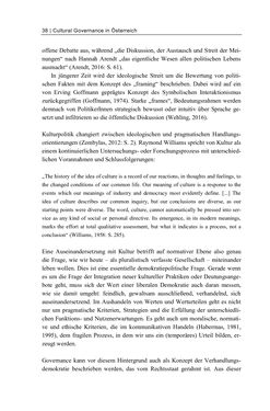 Image of the Page - 38 - in Cultural Governance in Österreich - Eine interpretative Policy-Analyse zu kulturpolitischen Entscheidungsprozessen in Linz und Graz