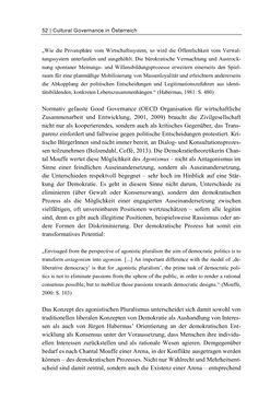 Image of the Page - 52 - in Cultural Governance in Österreich - Eine interpretative Policy-Analyse zu kulturpolitischen Entscheidungsprozessen in Linz und Graz