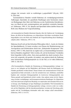 Bild der Seite - 56 - in Cultural Governance in Österreich - Eine interpretative Policy-Analyse zu kulturpolitischen Entscheidungsprozessen in Linz und Graz