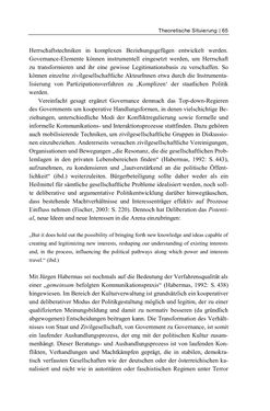 Image of the Page - 65 - in Cultural Governance in Österreich - Eine interpretative Policy-Analyse zu kulturpolitischen Entscheidungsprozessen in Linz und Graz