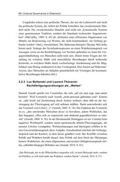 Bild der Seite - 68 - in Cultural Governance in Österreich - Eine interpretative Policy-Analyse zu kulturpolitischen Entscheidungsprozessen in Linz und Graz