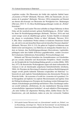 Bild der Seite - 70 - in Cultural Governance in Österreich - Eine interpretative Policy-Analyse zu kulturpolitischen Entscheidungsprozessen in Linz und Graz