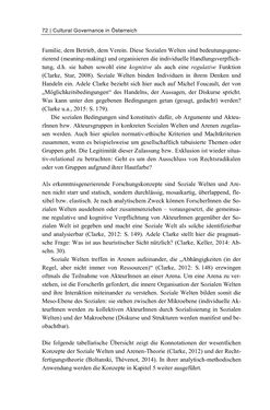 Bild der Seite - 72 - in Cultural Governance in Österreich - Eine interpretative Policy-Analyse zu kulturpolitischen Entscheidungsprozessen in Linz und Graz