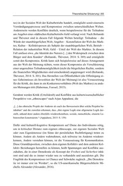 Bild der Seite - 85 - in Cultural Governance in Österreich - Eine interpretative Policy-Analyse zu kulturpolitischen Entscheidungsprozessen in Linz und Graz