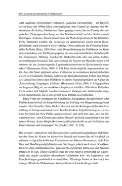 Image of the Page - 90 - in Cultural Governance in Österreich - Eine interpretative Policy-Analyse zu kulturpolitischen Entscheidungsprozessen in Linz und Graz