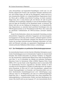 Bild der Seite - 98 - in Cultural Governance in Österreich - Eine interpretative Policy-Analyse zu kulturpolitischen Entscheidungsprozessen in Linz und Graz