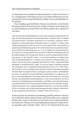 Bild der Seite - 100 - in Cultural Governance in Österreich - Eine interpretative Policy-Analyse zu kulturpolitischen Entscheidungsprozessen in Linz und Graz