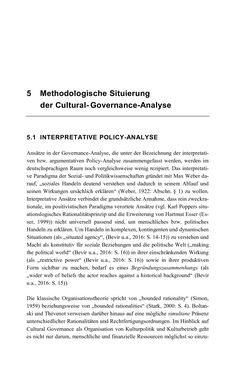 Bild der Seite - 109 - in Cultural Governance in Österreich - Eine interpretative Policy-Analyse zu kulturpolitischen Entscheidungsprozessen in Linz und Graz