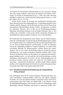 Bild der Seite - 114 - in Cultural Governance in Österreich - Eine interpretative Policy-Analyse zu kulturpolitischen Entscheidungsprozessen in Linz und Graz