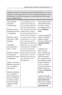 Bild der Seite - 171 - in Cultural Governance in Österreich - Eine interpretative Policy-Analyse zu kulturpolitischen Entscheidungsprozessen in Linz und Graz