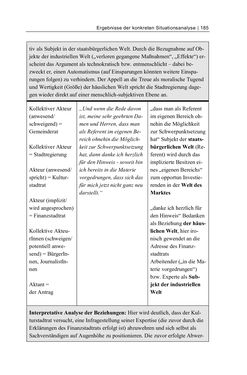 Image of the Page - 185 - in Cultural Governance in Österreich - Eine interpretative Policy-Analyse zu kulturpolitischen Entscheidungsprozessen in Linz und Graz