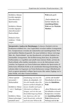 Image of the Page - 193 - in Cultural Governance in Österreich - Eine interpretative Policy-Analyse zu kulturpolitischen Entscheidungsprozessen in Linz und Graz