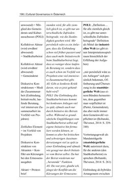Image of the Page - 196 - in Cultural Governance in Österreich - Eine interpretative Policy-Analyse zu kulturpolitischen Entscheidungsprozessen in Linz und Graz