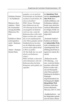 Image of the Page - 197 - in Cultural Governance in Österreich - Eine interpretative Policy-Analyse zu kulturpolitischen Entscheidungsprozessen in Linz und Graz