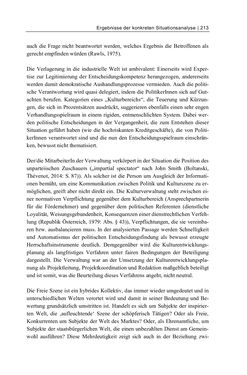 Image of the Page - 213 - in Cultural Governance in Österreich - Eine interpretative Policy-Analyse zu kulturpolitischen Entscheidungsprozessen in Linz und Graz