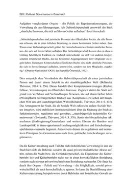 Image of the Page - 220 - in Cultural Governance in Österreich - Eine interpretative Policy-Analyse zu kulturpolitischen Entscheidungsprozessen in Linz und Graz