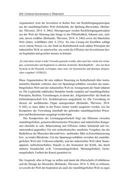 Image of the Page - 224 - in Cultural Governance in Österreich - Eine interpretative Policy-Analyse zu kulturpolitischen Entscheidungsprozessen in Linz und Graz