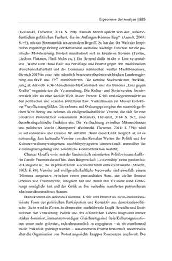 Image of the Page - 225 - in Cultural Governance in Österreich - Eine interpretative Policy-Analyse zu kulturpolitischen Entscheidungsprozessen in Linz und Graz