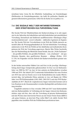 Bild der Seite - 242 - in Cultural Governance in Österreich - Eine interpretative Policy-Analyse zu kulturpolitischen Entscheidungsprozessen in Linz und Graz