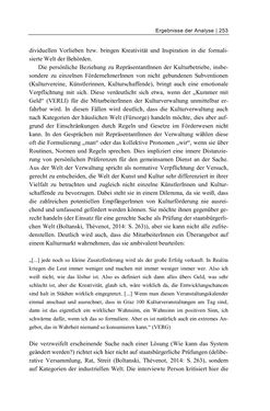 Bild der Seite - 253 - in Cultural Governance in Österreich - Eine interpretative Policy-Analyse zu kulturpolitischen Entscheidungsprozessen in Linz und Graz