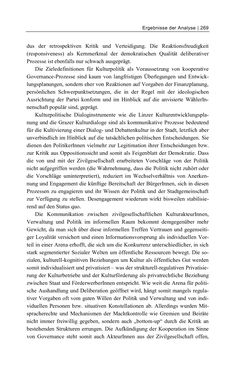 Bild der Seite - 269 - in Cultural Governance in Österreich - Eine interpretative Policy-Analyse zu kulturpolitischen Entscheidungsprozessen in Linz und Graz