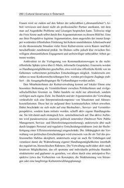 Image of the Page - 280 - in Cultural Governance in Österreich - Eine interpretative Policy-Analyse zu kulturpolitischen Entscheidungsprozessen in Linz und Graz