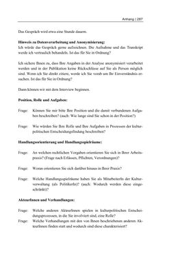 Bild der Seite - 287 - in Cultural Governance in Österreich - Eine interpretative Policy-Analyse zu kulturpolitischen Entscheidungsprozessen in Linz und Graz