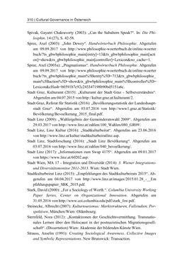 Bild der Seite - 310 - in Cultural Governance in Österreich - Eine interpretative Policy-Analyse zu kulturpolitischen Entscheidungsprozessen in Linz und Graz