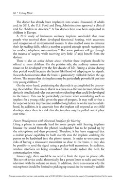 Image of the Page - 60 - in Cyborg Mind - What Brain–Computer and Mind–Cyberspace Interfaces Mean for Cyberneuroethics