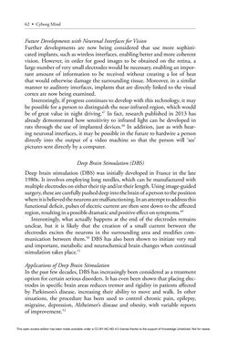 Image of the Page - 62 - in Cyborg Mind - What Brain–Computer and Mind–Cyberspace Interfaces Mean for Cyberneuroethics