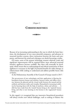 Image of the Page - 99 - in Cyborg Mind - What Brain–Computer and Mind–Cyberspace Interfaces Mean for Cyberneuroethics