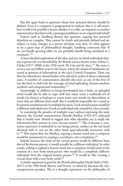 Bild der Seite - 177 - in Cyborg Mind - What Brain–Computer and Mind–Cyberspace Interfaces Mean for Cyberneuroethics