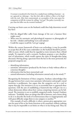Image of the Page - 188 - in Cyborg Mind - What Brain–Computer and Mind–Cyberspace Interfaces Mean for Cyberneuroethics