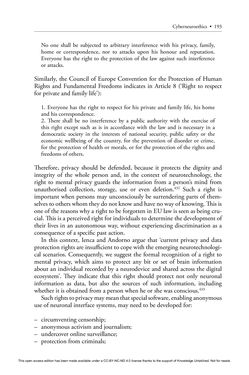 Image of the Page - 193 - in Cyborg Mind - What Brain–Computer and Mind–Cyberspace Interfaces Mean for Cyberneuroethics