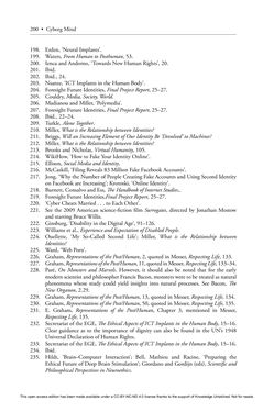 Image of the Page - 200 - in Cyborg Mind - What Brain–Computer and Mind–Cyberspace Interfaces Mean for Cyberneuroethics