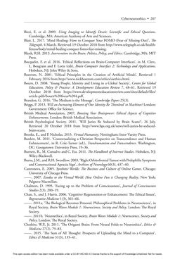 Bild der Seite - 207 - in Cyborg Mind - What Brain–Computer and Mind–Cyberspace Interfaces Mean for Cyberneuroethics