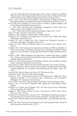 Bild der Seite - 210 - in Cyborg Mind - What Brain–Computer and Mind–Cyberspace Interfaces Mean for Cyberneuroethics