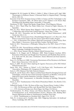 Image of the Page - 215 - in Cyborg Mind - What Brain–Computer and Mind–Cyberspace Interfaces Mean for Cyberneuroethics