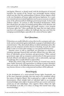 Image of the Page - 218 - in Cyborg Mind - What Brain–Computer and Mind–Cyberspace Interfaces Mean for Cyberneuroethics