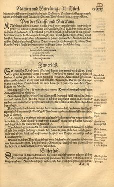 Image of the Page - 279 - in Kreütter Buch - Darinn Underscheidt, Namen vnnd Würckung der Kreutter, Stauden, Hecken vnnd Beumen, sampt jhren Früchten, so inn Deutschen Landen wachsen