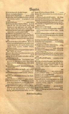 Image of the Page - Register 11 - in Kreütter Buch - Darinn Underscheidt, Namen vnnd Würckung der Kreutter, Stauden, Hecken vnnd Beumen, sampt jhren Früchten, so inn Deutschen Landen wachsen