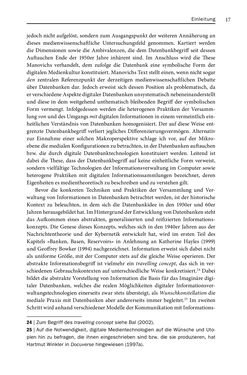 Image of the Page - 17 - in Digitale Datenbanken - Eine Medientheorie im Zeitalter von Big Data