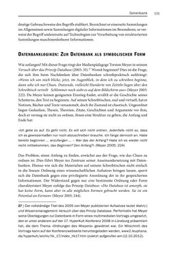 Image of the Page - 131 - in Digitale Datenbanken - Eine Medientheorie im Zeitalter von Big Data