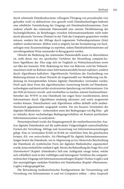 Image of the Page - 331 - in Digitale Datenbanken - Eine Medientheorie im Zeitalter von Big Data