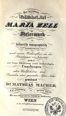 Image of the Page - (000003) - in Der berühmte Wallfahrtort Maria Zell in Steiermark