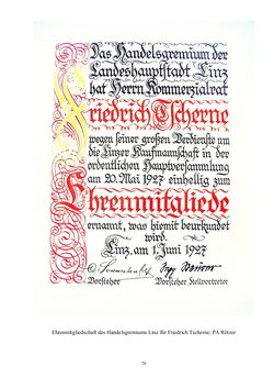 Bild der Seite - 76 - in Der kaiserliche Rat Friedrich Tscherne 1862-1928 - Ein bedeutender Sohn der Stadt Linz