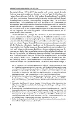 Image of the Page - 8 - in Österreich und die deutsche Frage 1987–1990 - Vom Honecker-Besuch in Bonn bis zur Einheit