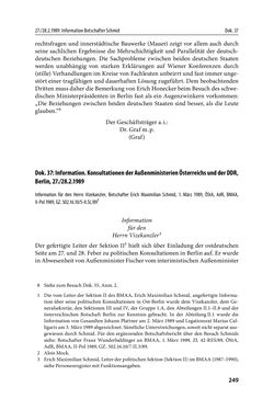 Image of the Page - 249 - in Österreich und die deutsche Frage 1987–1990 - Vom Honecker-Besuch in Bonn bis zur Einheit