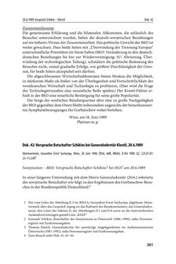 Image of the Page - 261 - in Österreich und die deutsche Frage 1987–1990 - Vom Honecker-Besuch in Bonn bis zur Einheit